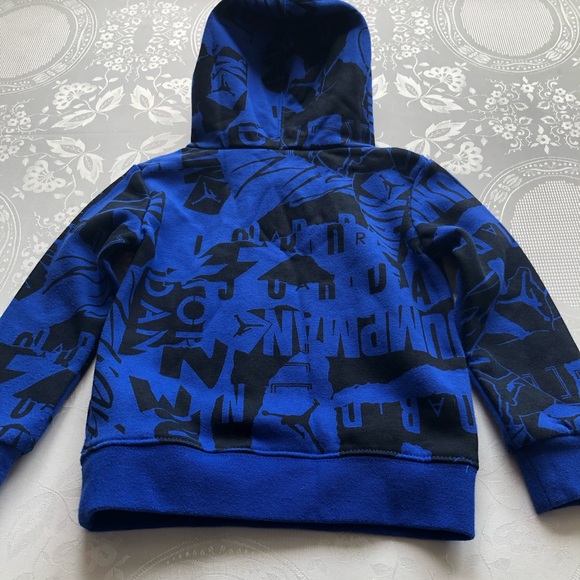 Jordan Blue Sweatshirt Hoodie Toddler Boys Size 2T Long Sleeves Printed Logo Top - Picture 10 of 16